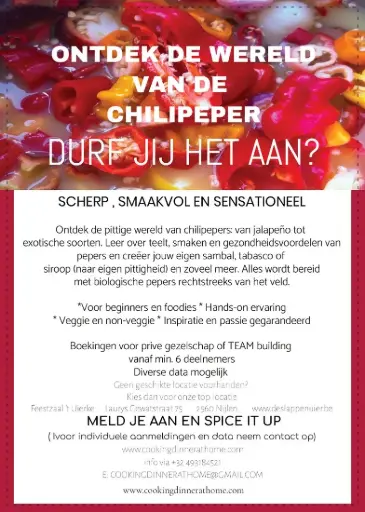 WORKSHOP SPICE IT UP "ONTDEK DE WERELD VAN DE CHILI PEPER"